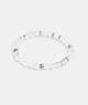 Coach Clear Quartz Beaded Disk Bracelet Silver & Clear | COH867025