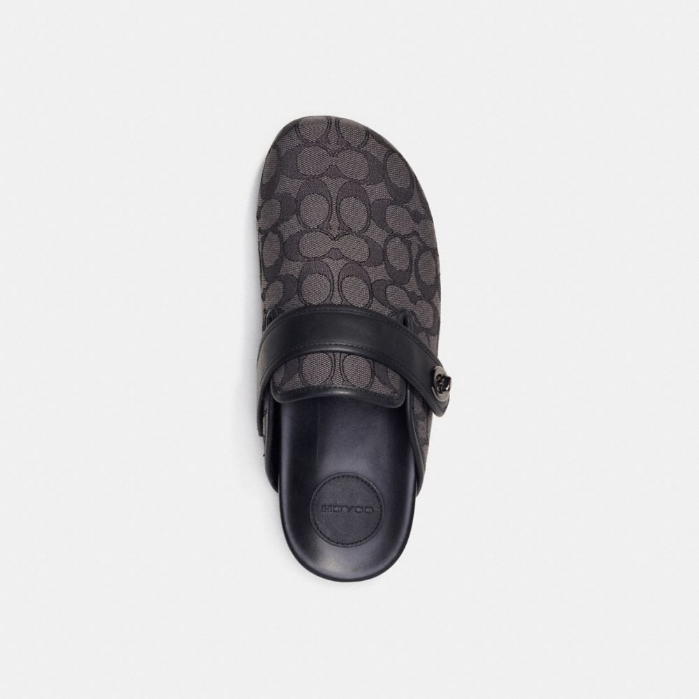 Coach Clog In Signature Jacquard Charcoal/Black | COH866843