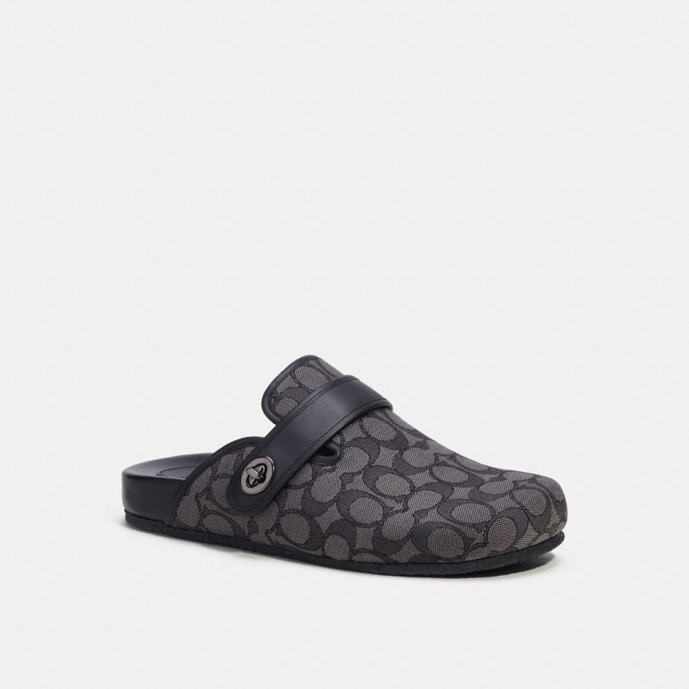 Coach Clog In Signature Jacquard Charcoal/Black | COH866843