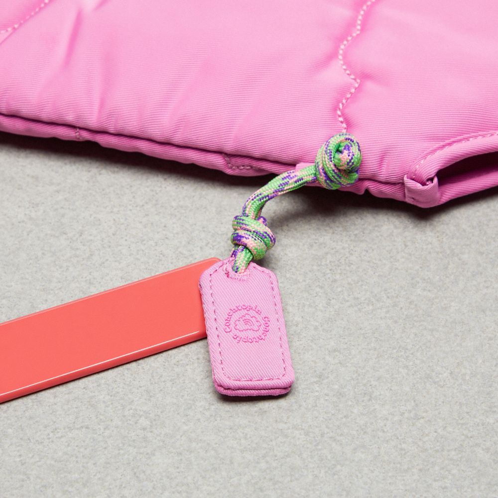 Coach Coachtopia Loop Flat Tote With Cloud Quilting Bright Magenta | COH866625