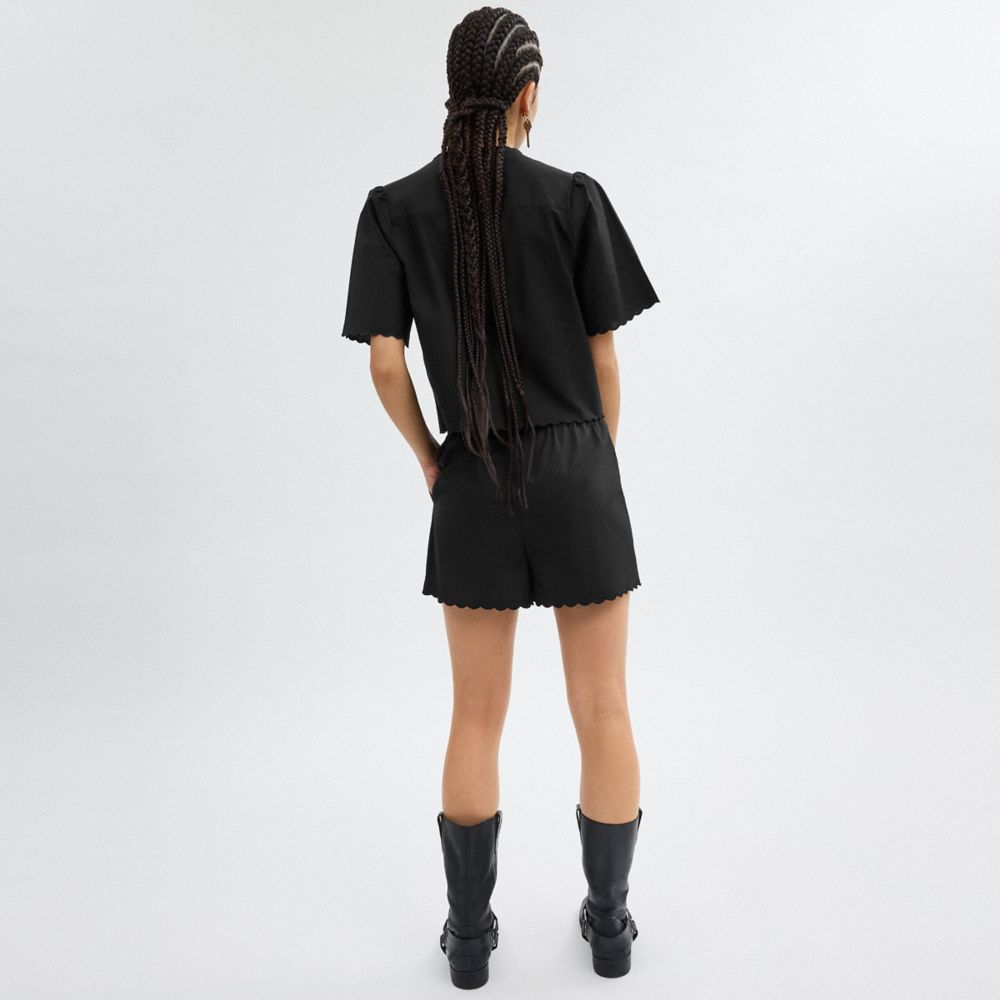 Coach Cotton Set Shorts In Organic Cotton Black | COH866045