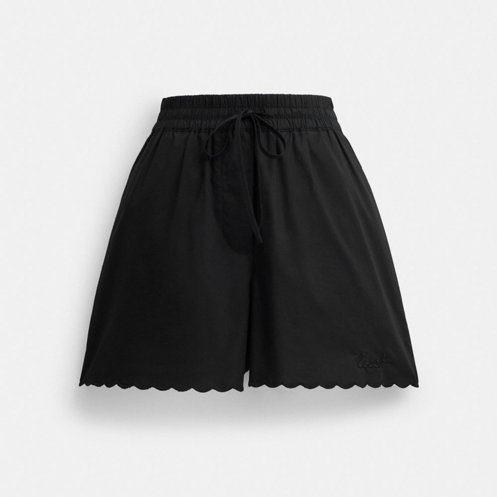 Coach Cotton Set Shorts In Organic Cotton Black | COH866045