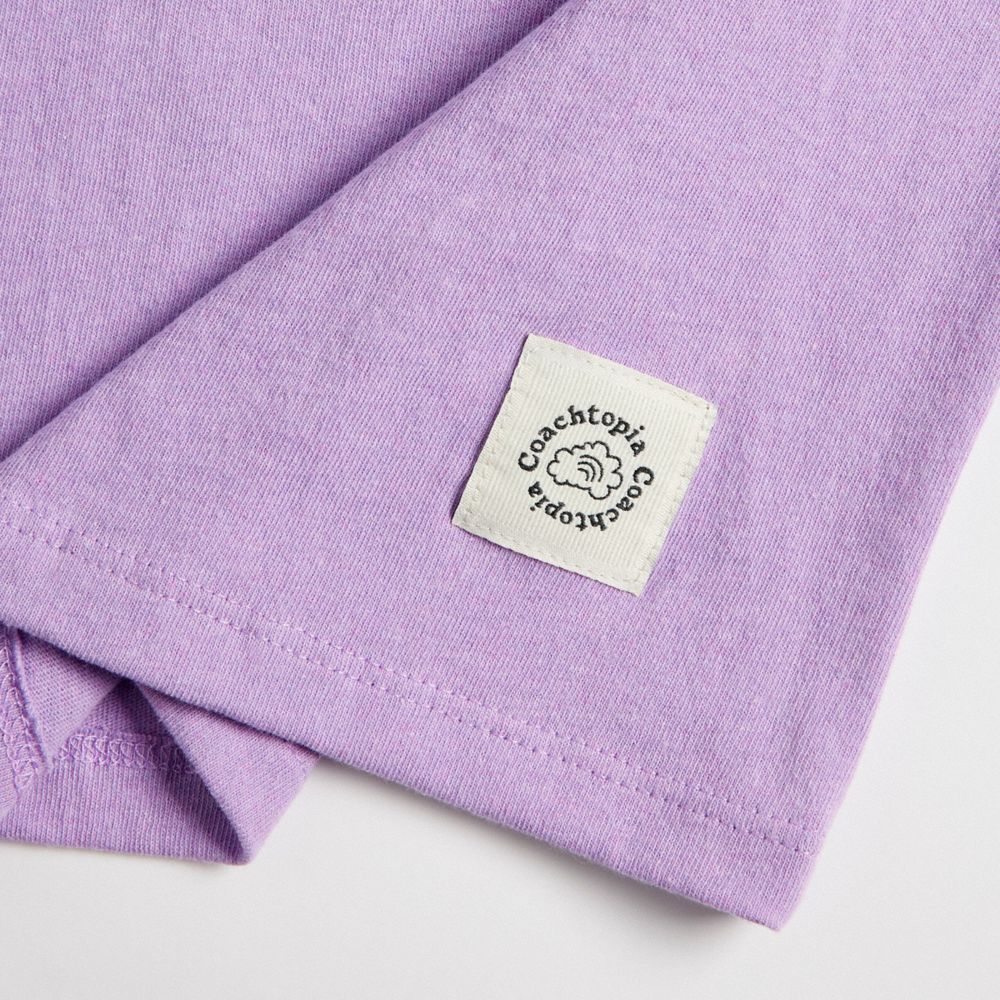 Coach Cropped Tee: Best Friends Bunny Purple Multi | COH865971