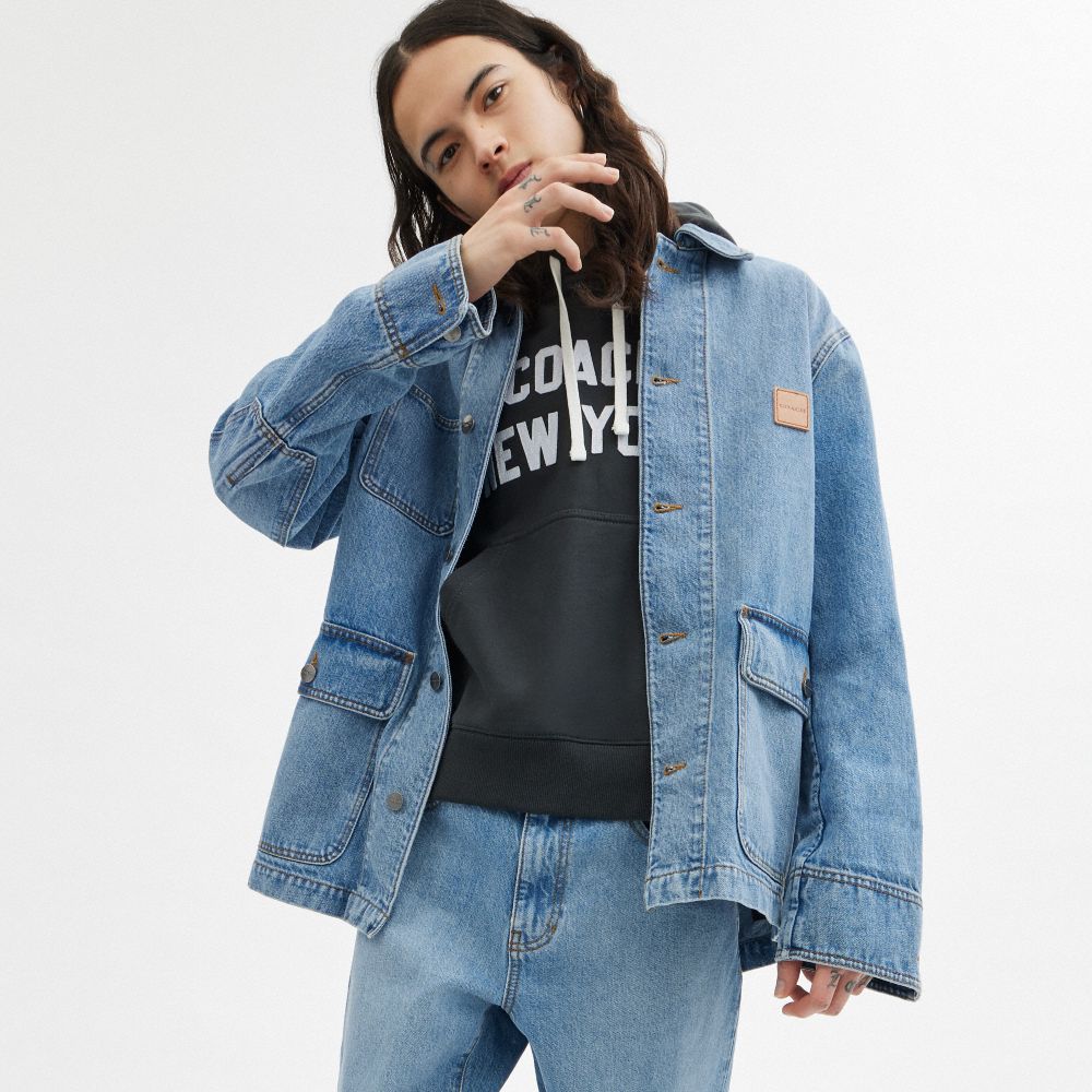 Coach Denim Chore Jacket Light Wash | COH866864