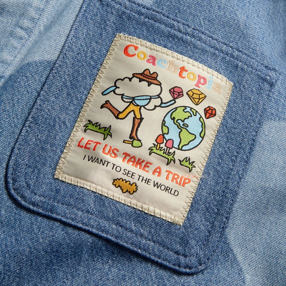 Coach Denim Jacket In Wavy Wash Denim Multi | COH865926