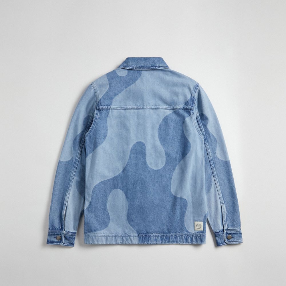 Coach Denim Jacket In Wavy Wash Denim Multi | COH866940