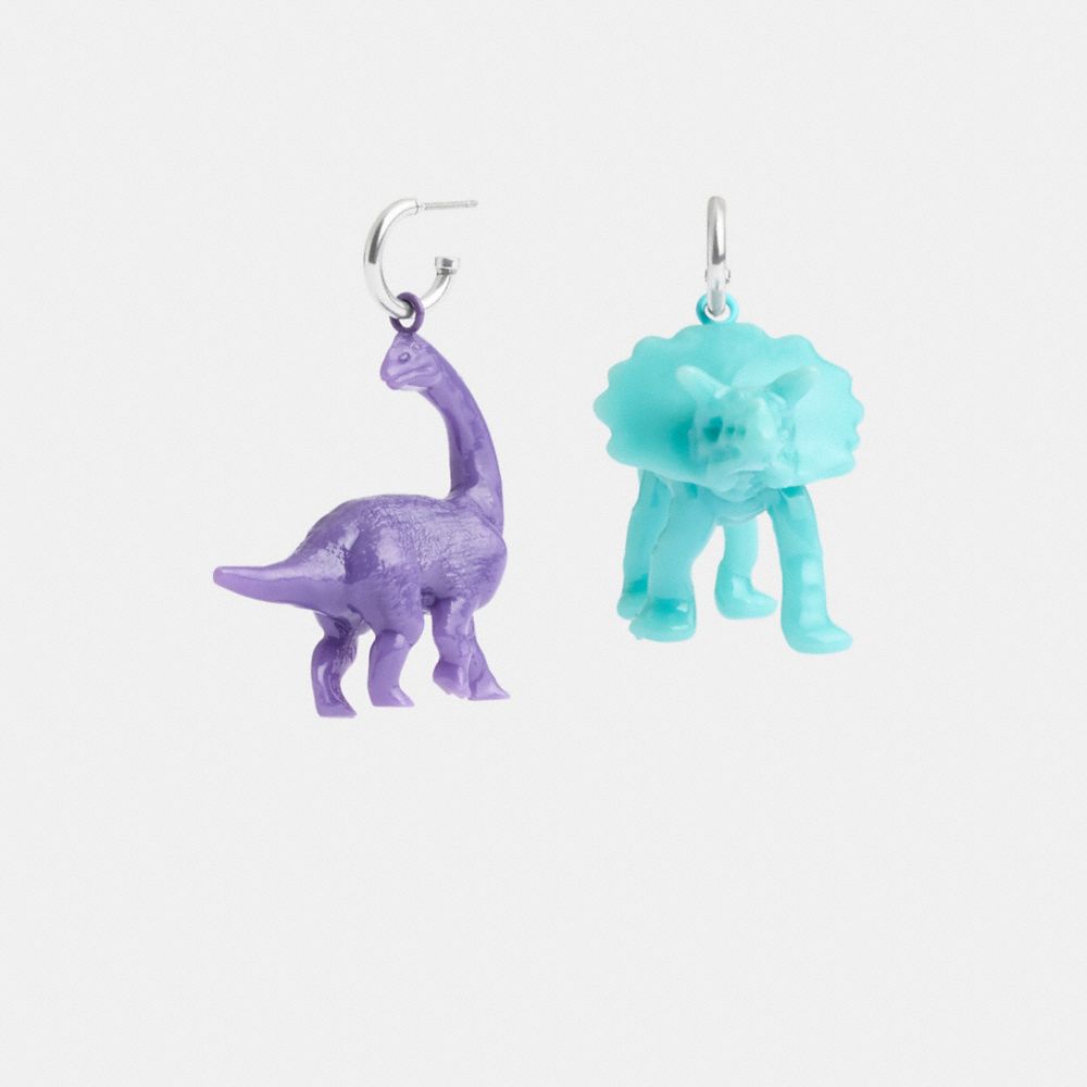 Coach Dinosaur Mismatch Earrings Silver/Multi | COH866185