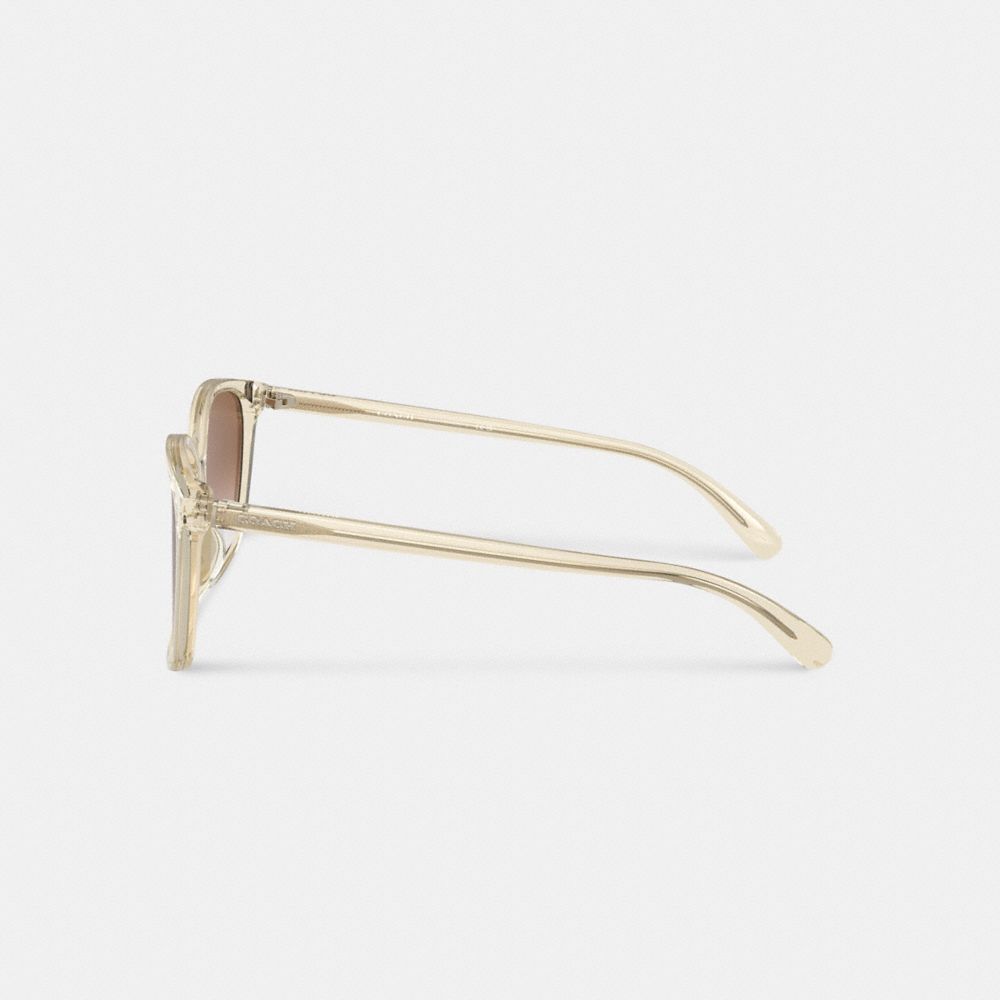 Coach Embedded Wire Square Sunglasses Brown Pink Gradient | COH866357