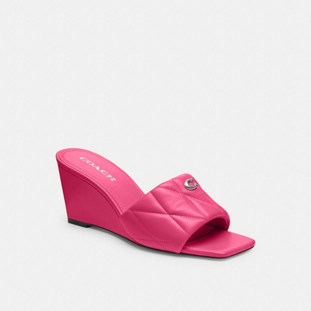 Coach Emma Wedge With Quilting Dragon Fruit | COH865850