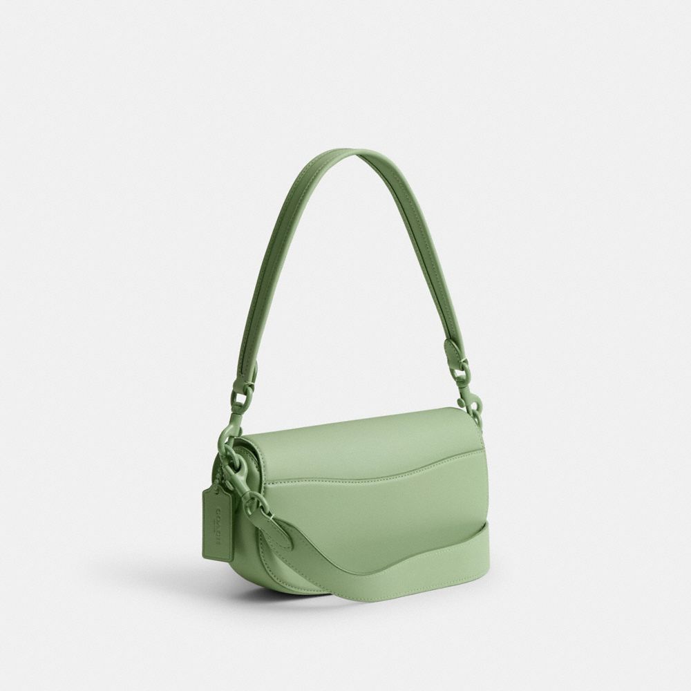 Coach Emmy Saddle Bag 23 Glovetanned Leather/Silver/Pale Pistachio | COH865227