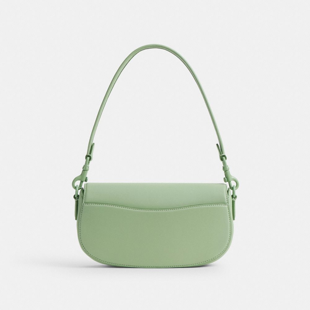 Coach Emmy Saddle Bag 23 Glovetanned Leather/Silver/Pale Pistachio | COH865227
