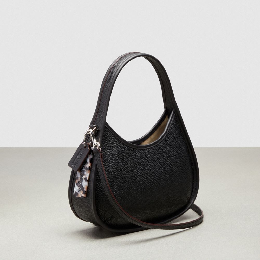 Coach Ergo Bag With Crossbody Strap In Pebbled Coachtopia Leather Black | COH865369
