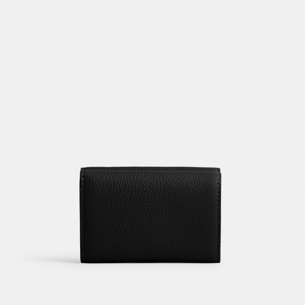 Coach Essential Mini Trifold Wallet Brass/Black | COH865556