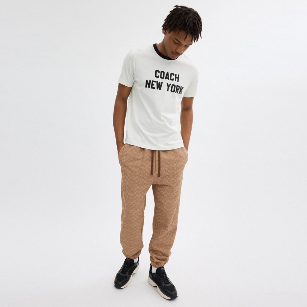 Coach Essential Signature Joggers Tan Signature | COH866949