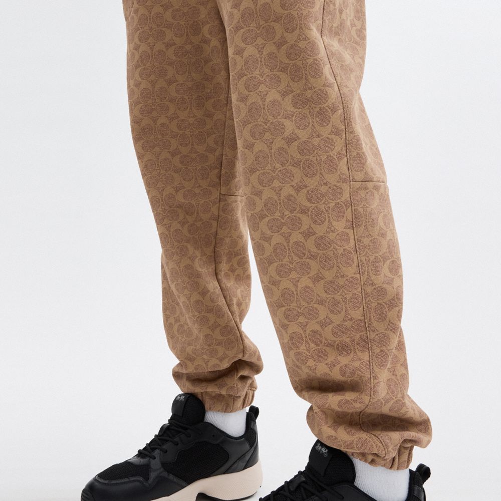 Coach Essential Signature Joggers Tan Signature | COH866949