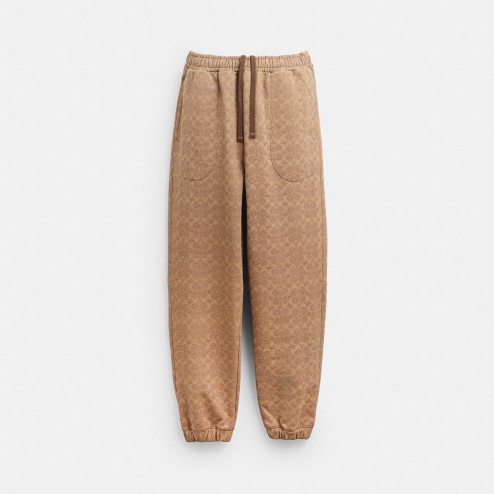 Coach Essential Signature Joggers Tan Signature | COH866949