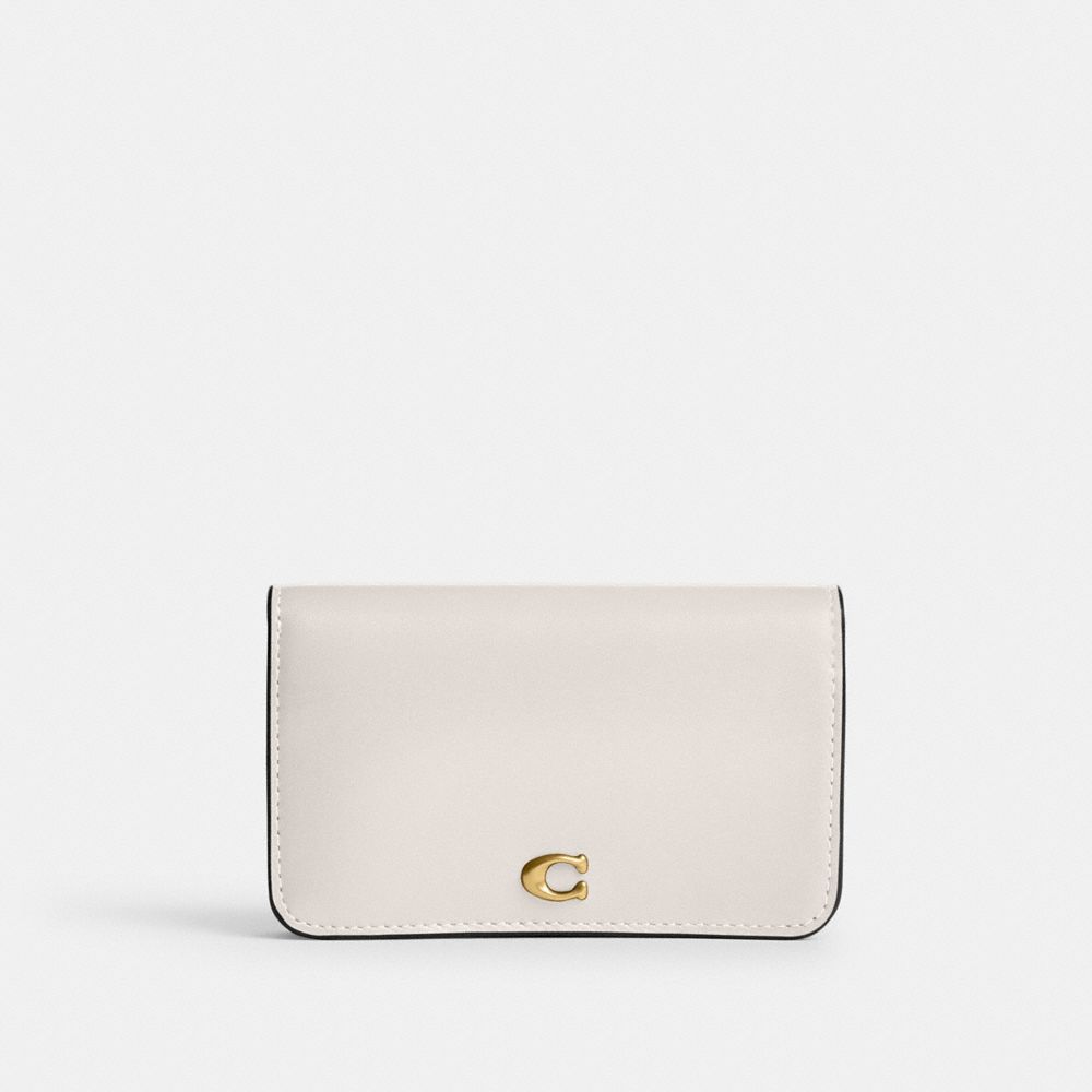 Coach Essential Slim Card Case Brass/Chalk | COH865539