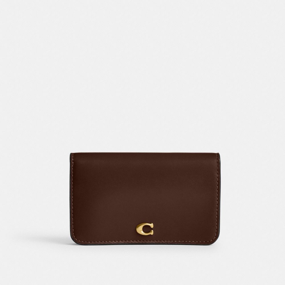Coach Essential Slim Card Case Brass/Maple | COH865653