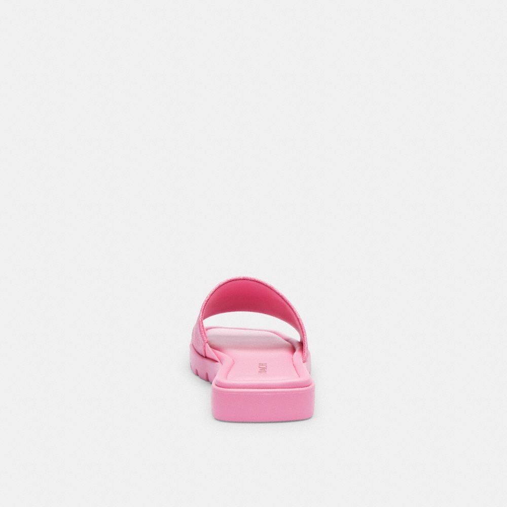 Coach Florence Sandal In Signature Canvas Coated Canvas/Vivid Pink | COH865868