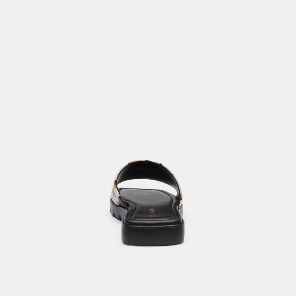 Coach Florence Sandal With Floral Print Leather/Chalk Multi | COH865889