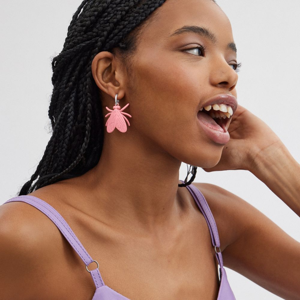 Coach Fly Web Mismatch Earrings Silver/Multi | COH866124