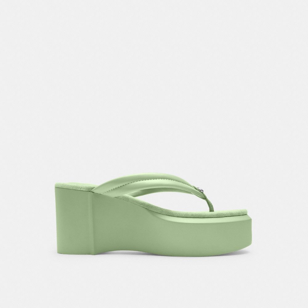 Coach Franki Flip Flop In Signature Jacquard Pale Pistachio | COH865848