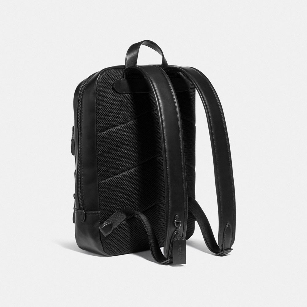 Coach Gotham Backpack In Signature Canvas Signature Coated Canvas/Smooth Leather/Black Copper/Charcoal/Bla | COH866500