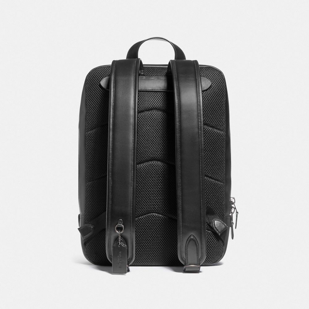 Coach Gotham Backpack In Signature Canvas Signature Coated Canvas/Smooth Leather/Black Copper/Charcoal/Bla | COH866500