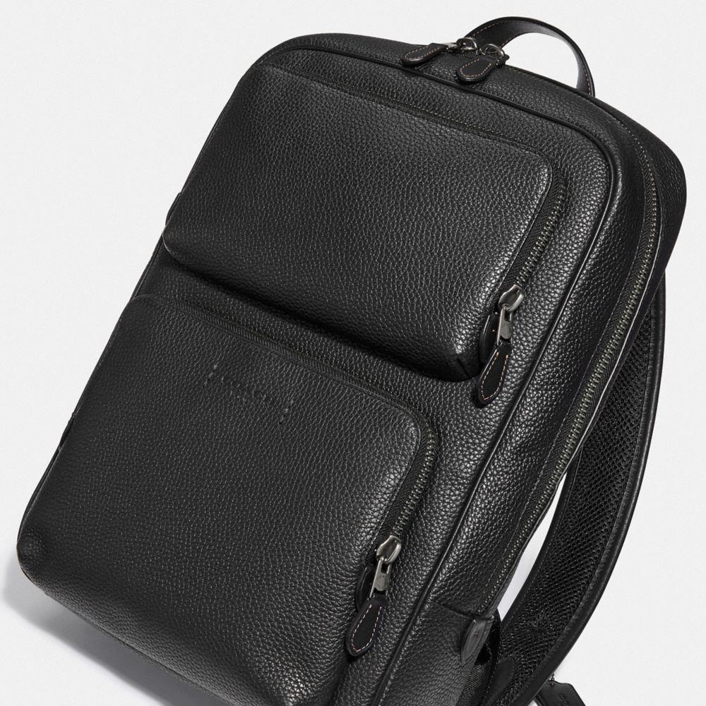 Coach Gotham Backpack Pebbled Leather/Black Copper/Black | COH866501