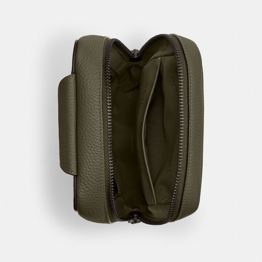 Coach Gotham Pack Pebble Leather/Smooth Leather/Army Green | COH866562