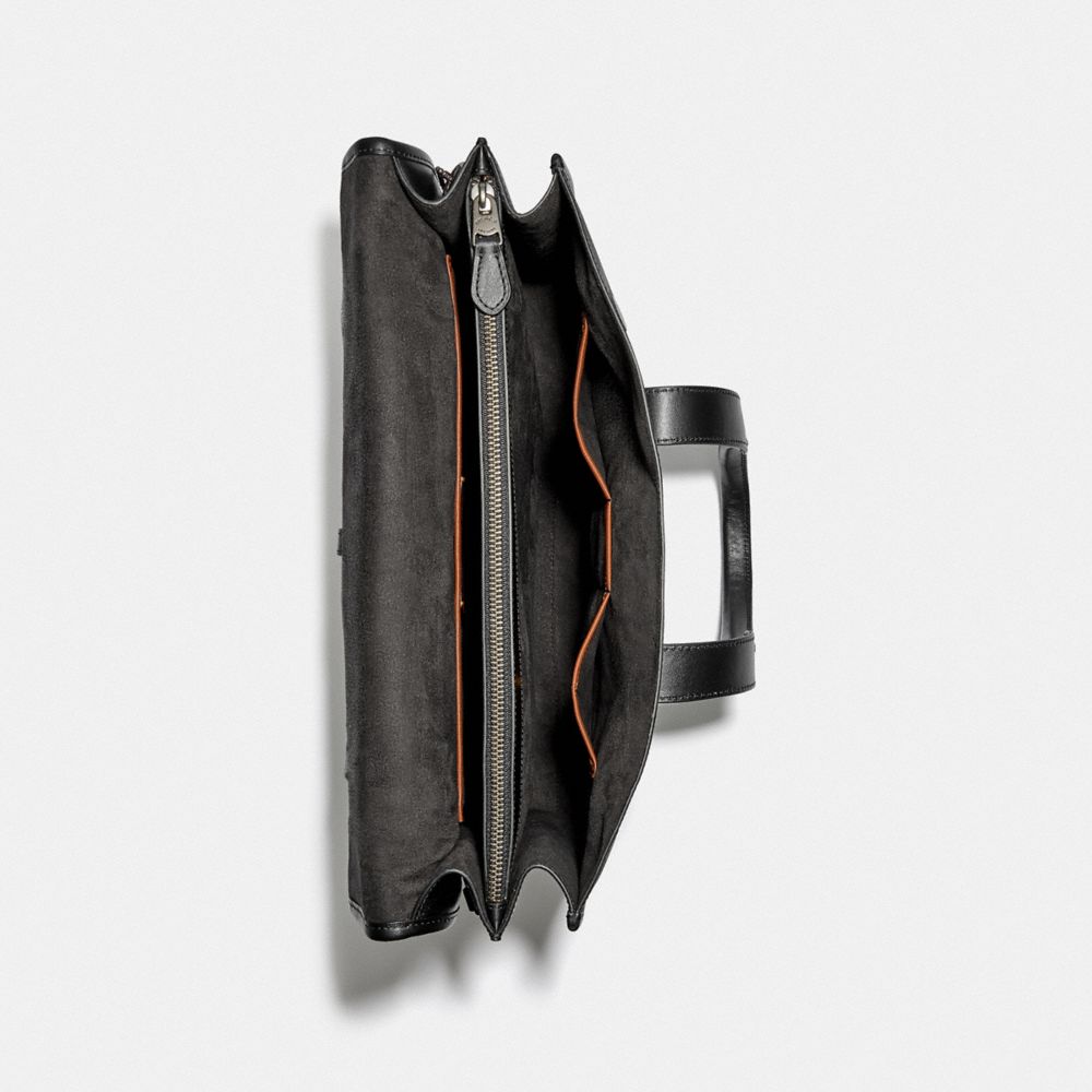 Coach Gotham Portfolio Bag In Signature Canvas Signature Coated Canvas/Smooth Leather/Black Copper/Charcoal/Bla | COH866533