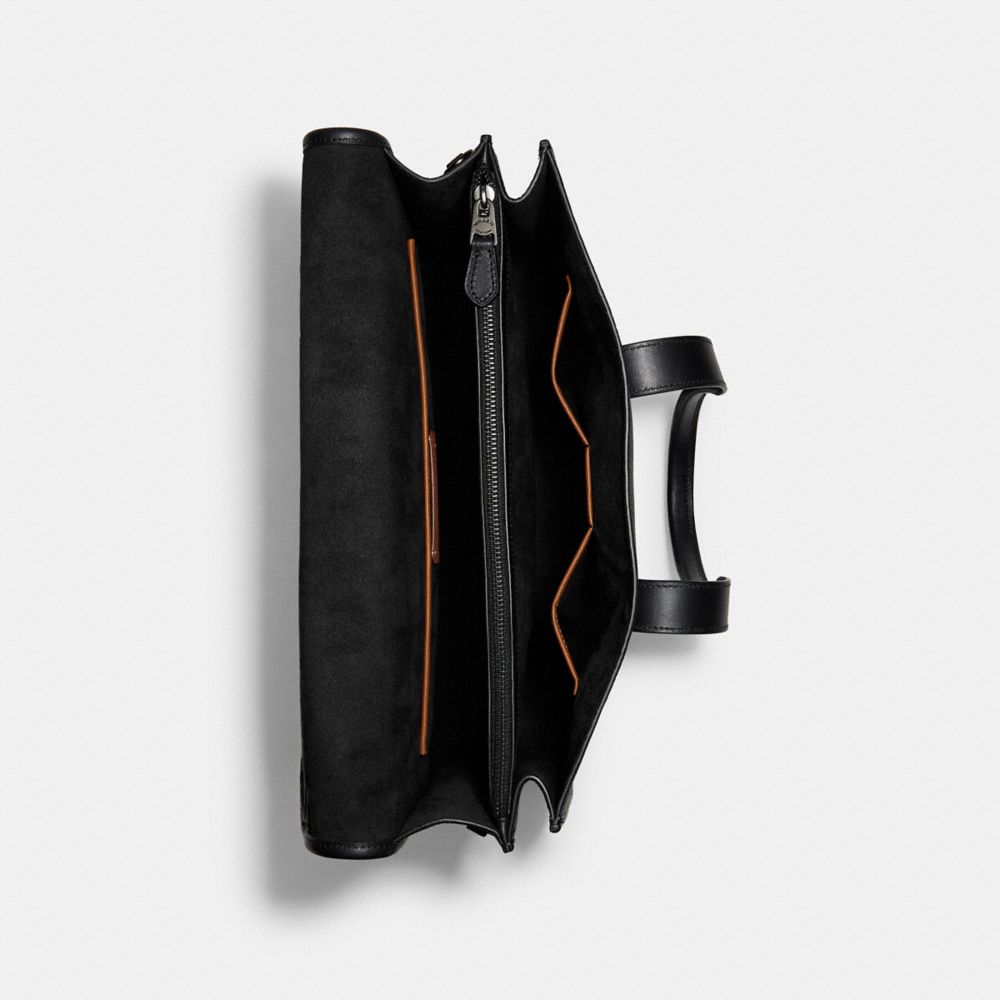 Coach Gotham Portfolio Bag Pebble Leather/Smooth Leather/Black Copper/Black | COH866534