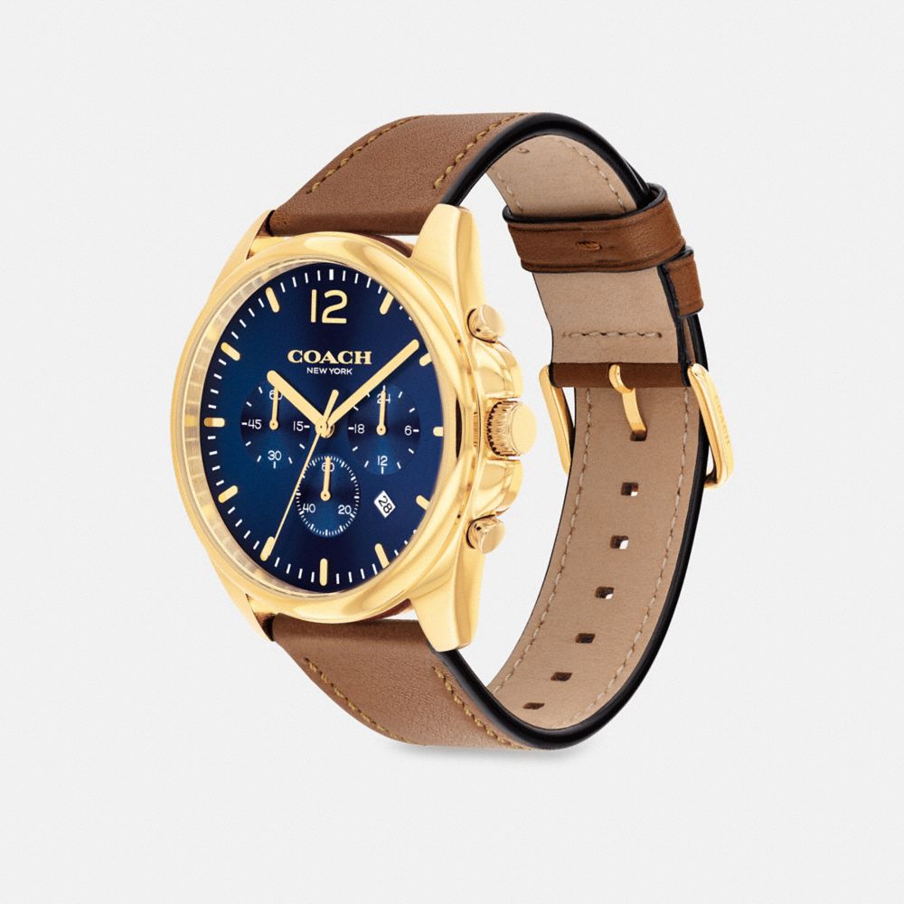 Coach Greyson Watch, 43 Mm Saddle | COH866957