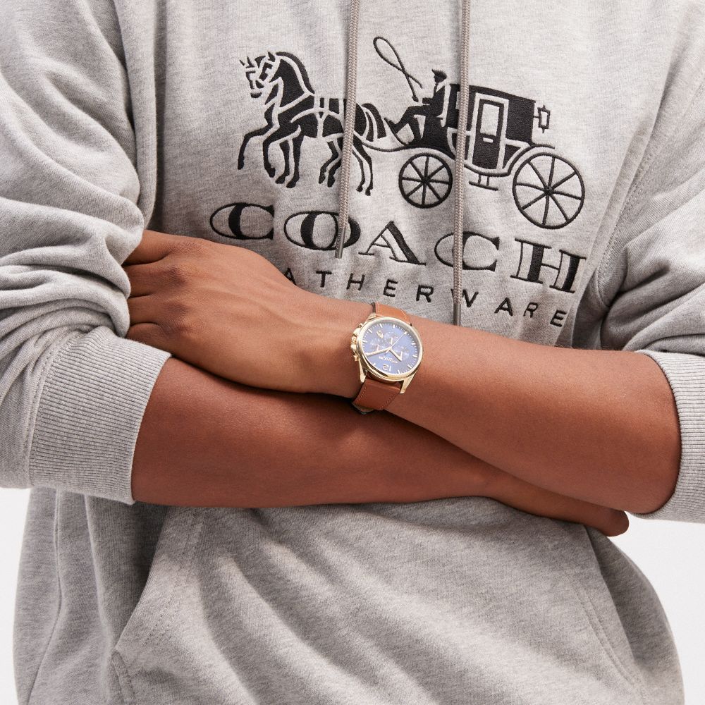 Coach Greyson Watch, 43 Mm Saddle | COH866957