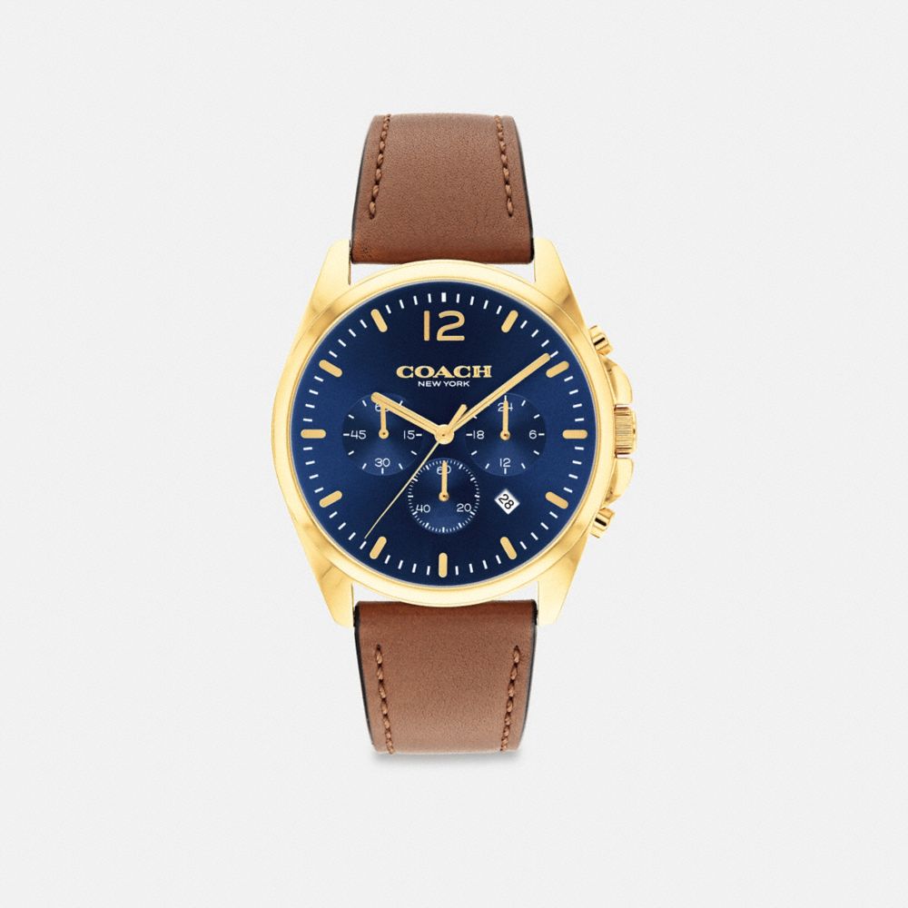 Coach Greyson Watch, 43 Mm Saddle | COH866957