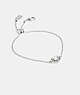 Coach Halo Heart Slider Bracelet Silver | COH866184