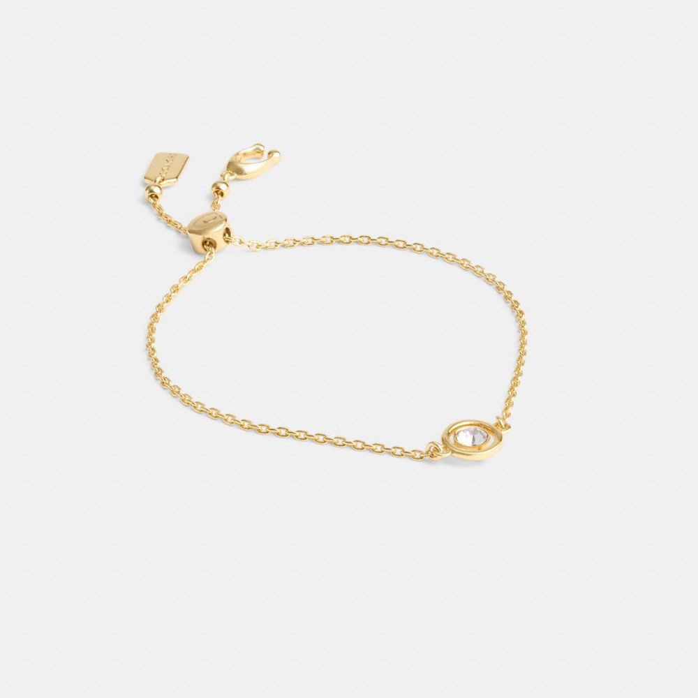 Coach Halo Round Slider Bracelet Gold | COH866134