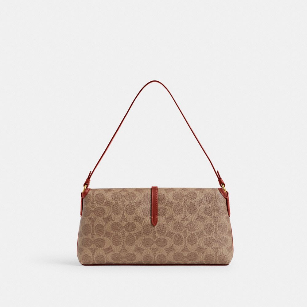 Coach Hamptons Bag In Signature Canvas Coated Canvas/Brass/Tan/Rust | COH864892