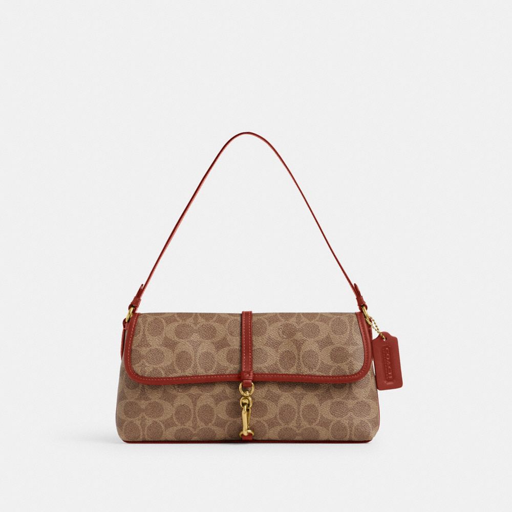 Coach Hamptons Bag In Signature Canvas Coated Canvas/Brass/Tan/Rust | COH864892