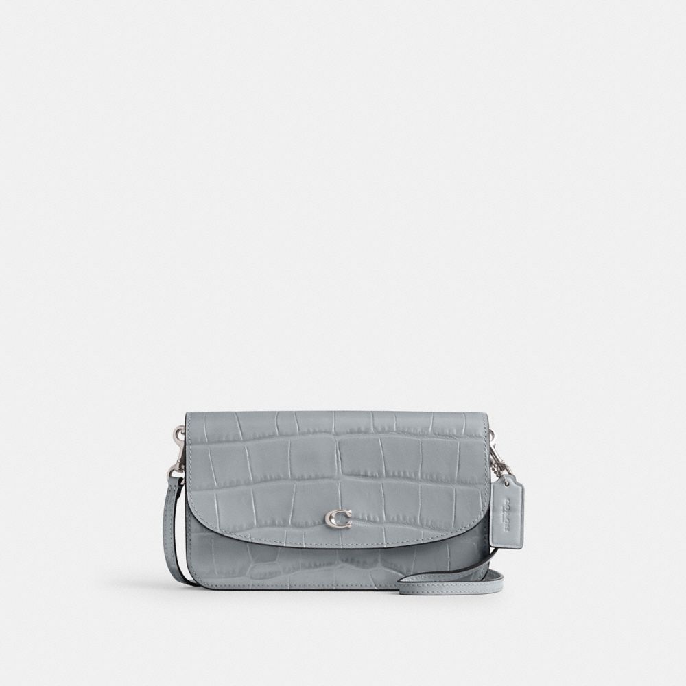 Coach Hayden Crossbody Bag Croc Embossed Leather/Silver/Grey Blue | COH865296