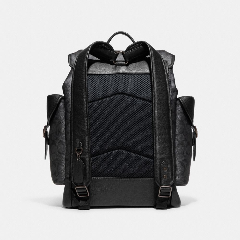 Coach Hitch Backpack In Signature Canvas Canvas/Charcoal | COH866506
