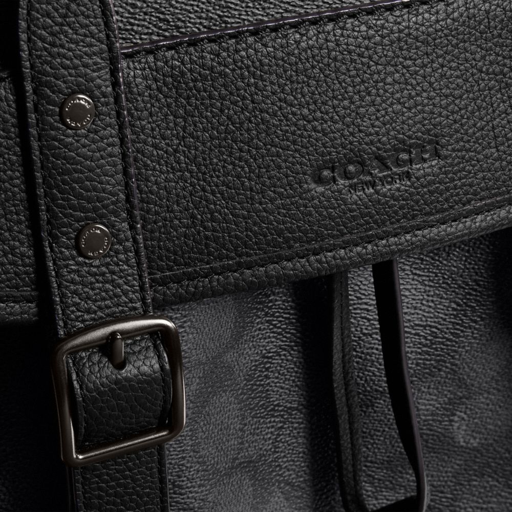 Coach Hitch Backpack In Signature Canvas Canvas/Charcoal | COH866506