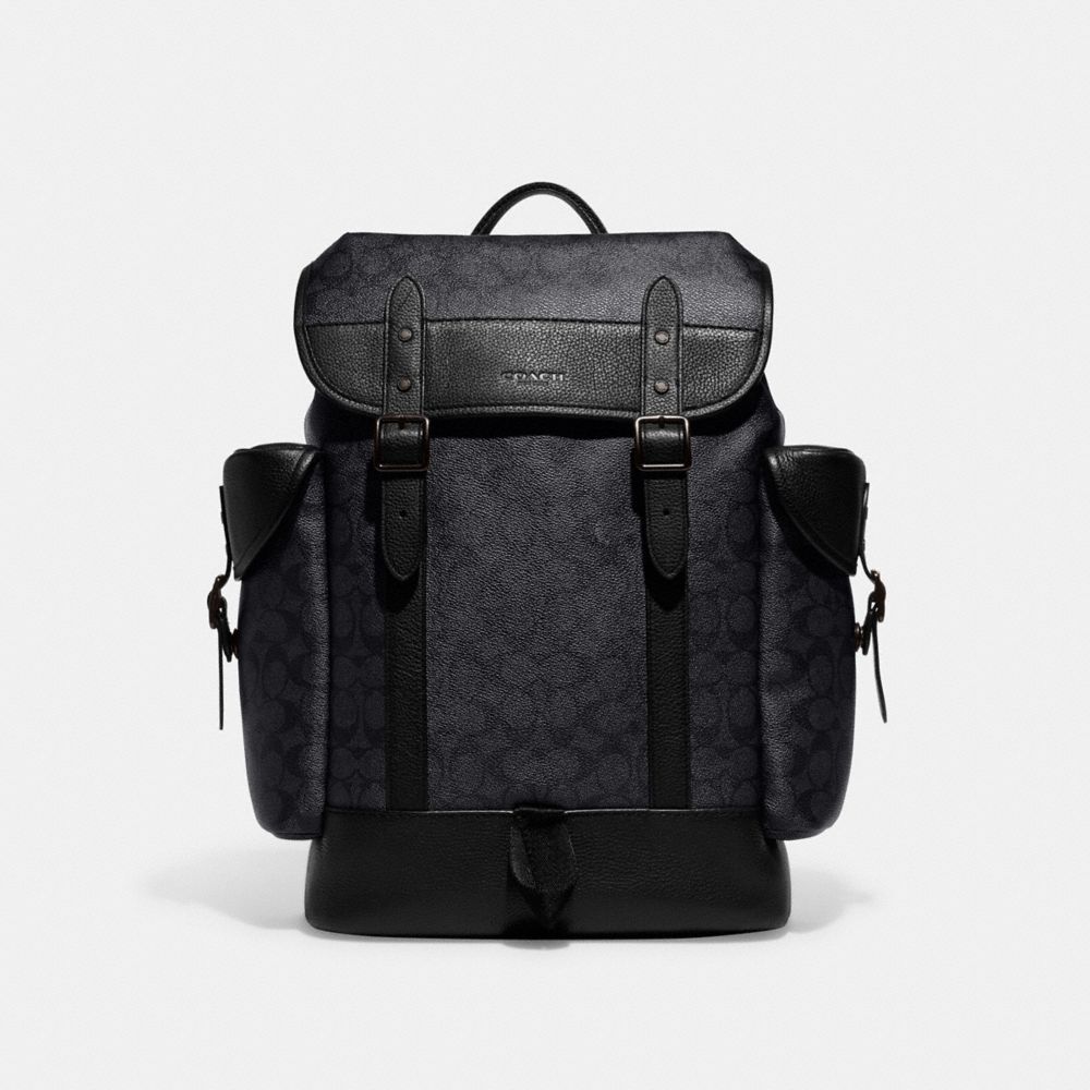 Coach Hitch Backpack In Signature Canvas Canvas/Charcoal | COH866506