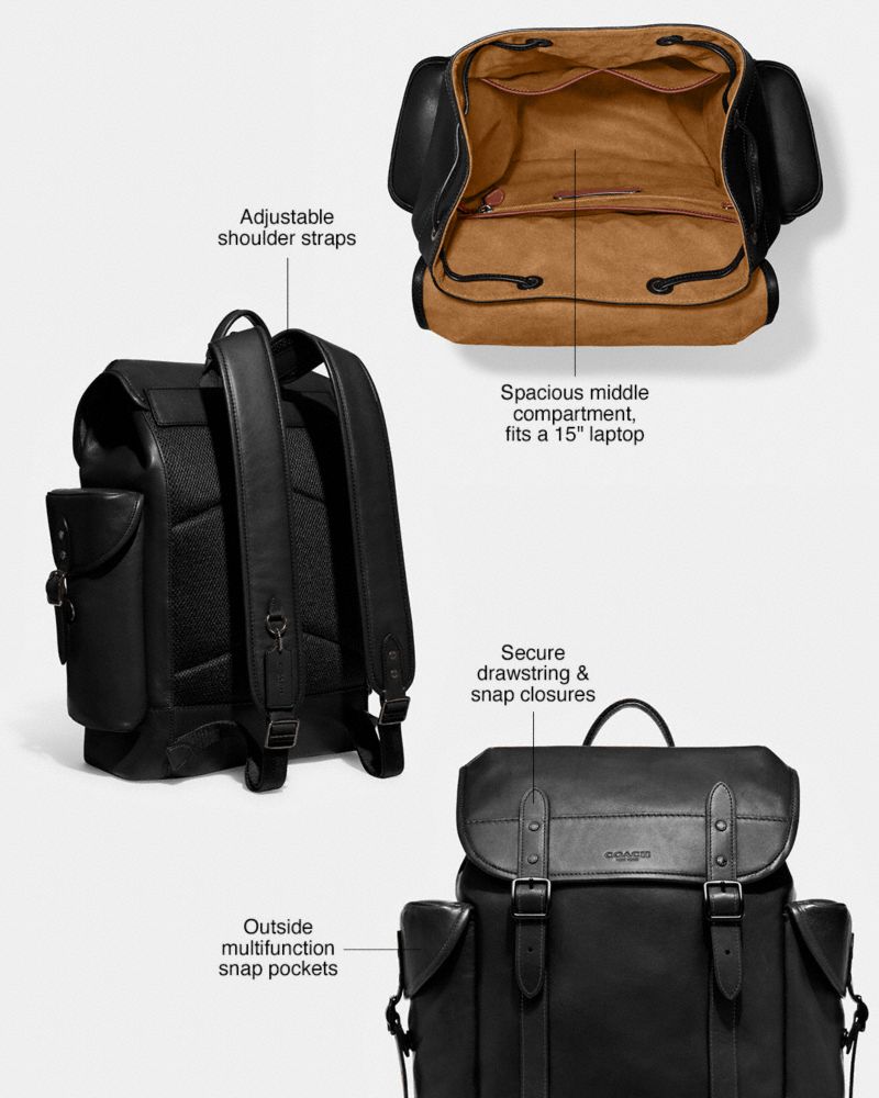 Coach Hitch Backpack Leather/Dark Saddle | COH865454
