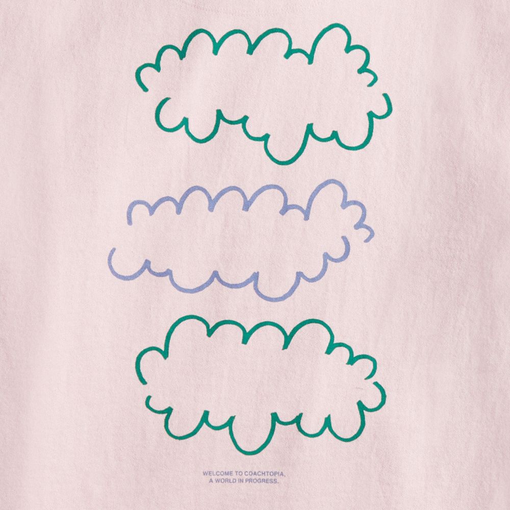 Coach Hoodie In 100% Recycled Cotton: 3 Clouds Pink/Multi | COH866898
