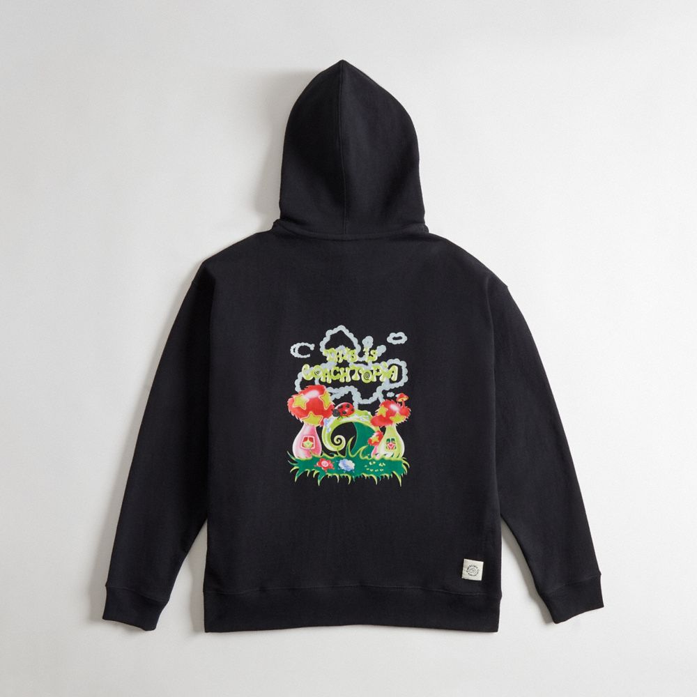 Coach Hoodie In 98% Recycled Cotton: This Is Coachtopia Black | COH865960