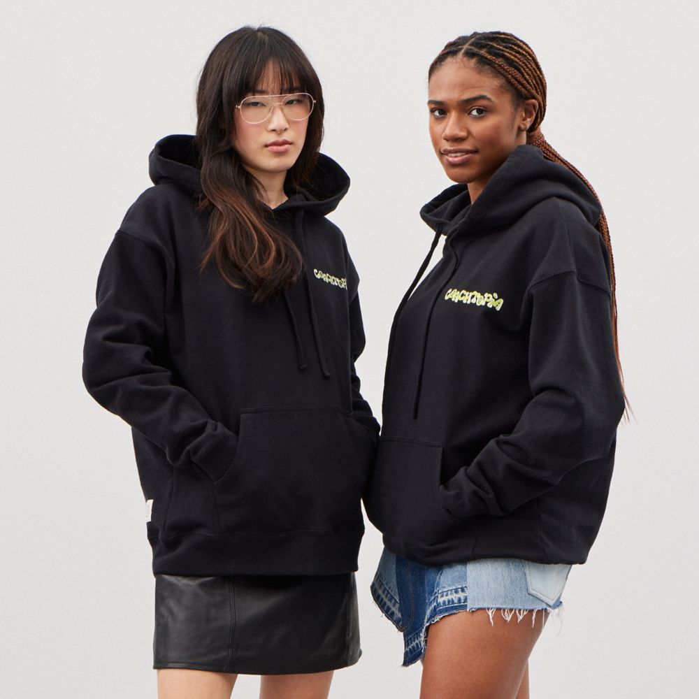 Coach Hoodie In 98% Recycled Cotton: This Is Coachtopia Black | COH865960