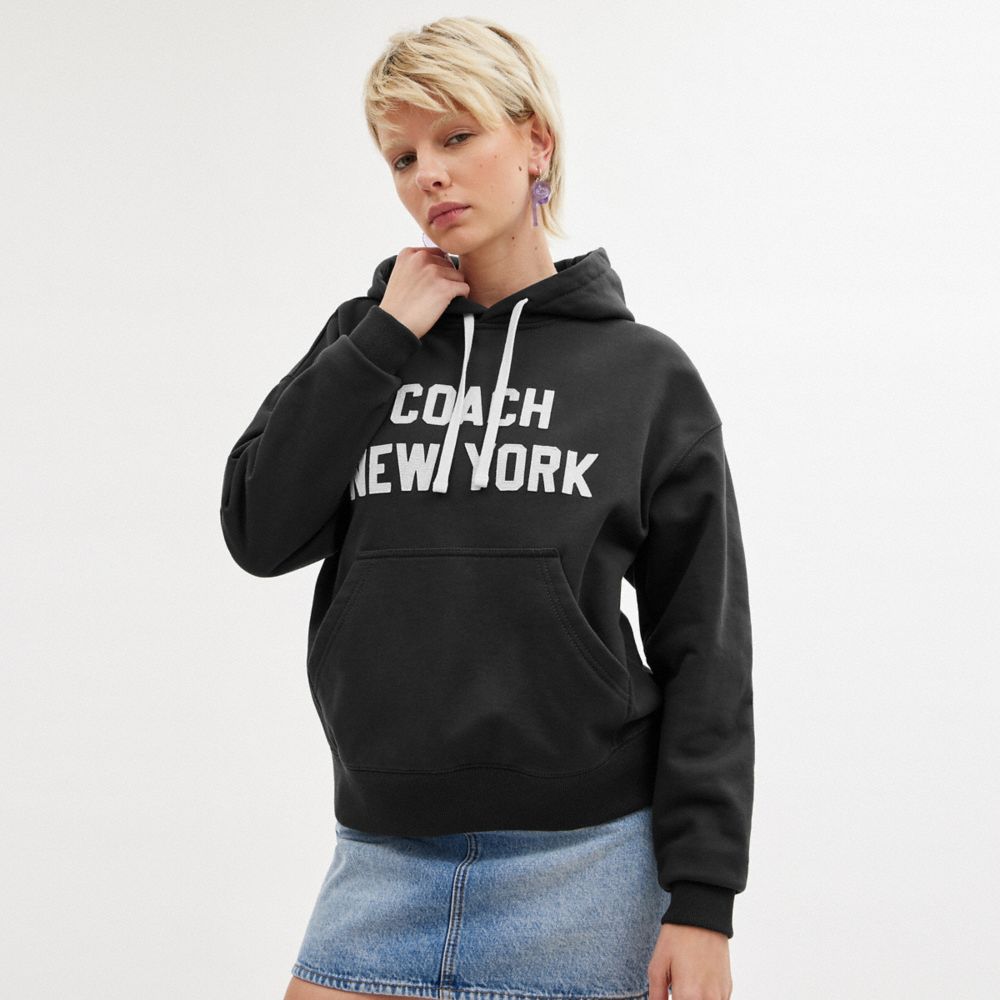 Coach Hoodie Sweatshirt Black | COH866905