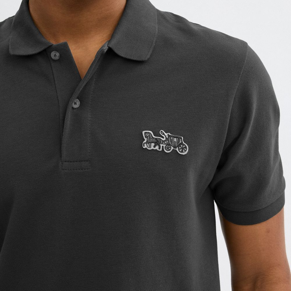 Coach Horse And Carriage Classic Polo Black | COH866901