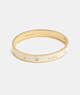 Coach Horse And Carriage Enamel Hinged Bangle Gold/Chalk | COH866205